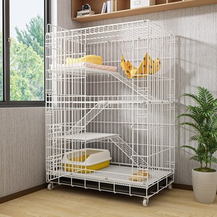 猫笼子家用免安装室内超大折叠型猫别墅大型带厕所一体猫咪窝猫舍