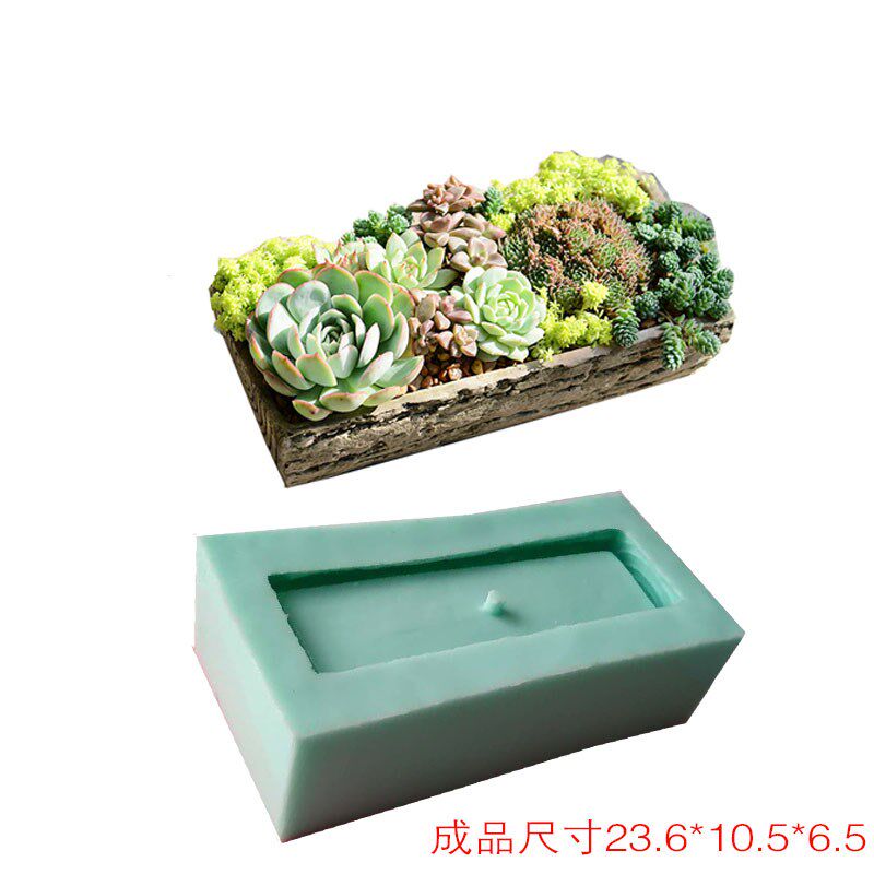 水泥花盆硅胶模具树根磨具diy创意制作工具 磨具自制中式多肉花盆