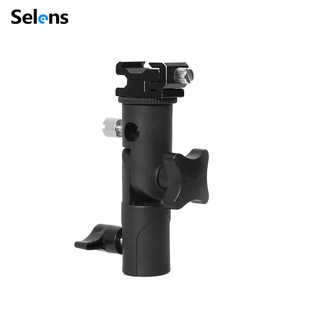 Selens 闪光灯支架闪光灯底座灯架可插反光伞脚架E型塑料款