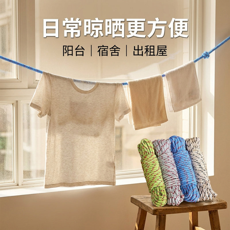 户外晾衣绳加粗晒被子绳神器凉衣晾衣绳子室外晒衣绳楼顶天台绳子