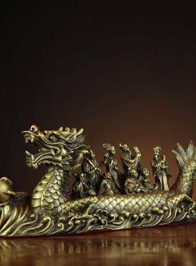 铜龙船 铜八仙龙船 八仙过海龙船 家居店铺装饰 开业礼品