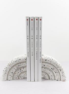 现代北欧水磨石烛台餐厅厨房浪漫烛台 书房书档装饰摆件