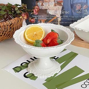 TUF4穆尼 复古风餐盘西餐盘菜盘家用盘子平盘 ins浮雕陶瓷餐具套装