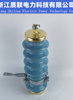 Y5WS-17/50FT蓝色陶瓷线路氧化锌避雷器10-12KV高压陶瓷避雷器