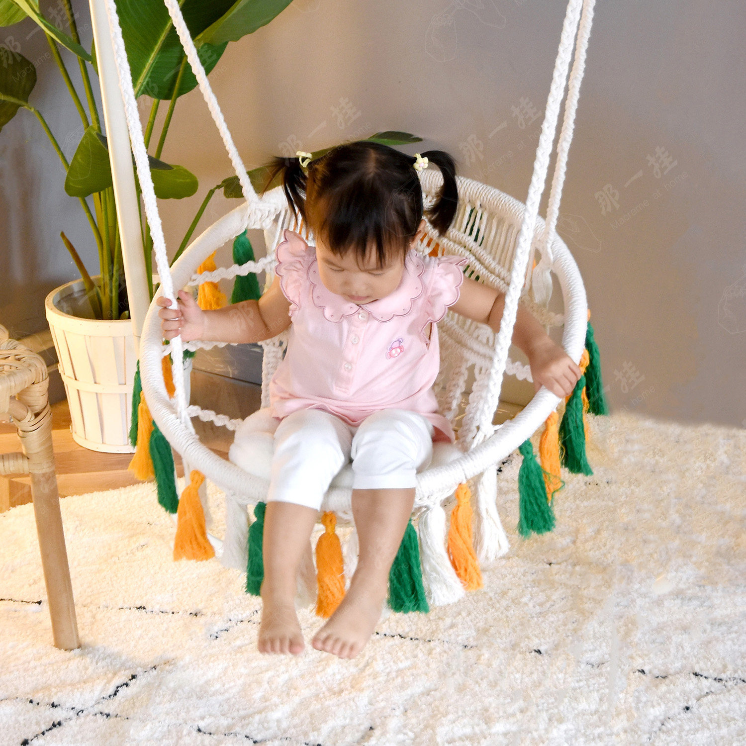 那一挂荡秋千室内儿童家用宝宝婴幼儿小孩玩具 吊椅吊篮 家庭摇篮