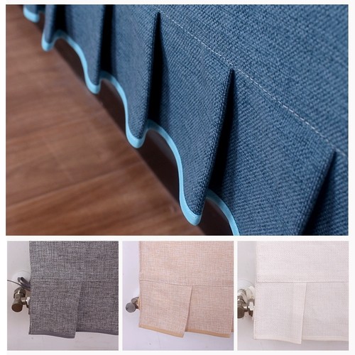 加厚暖气片罩简约家用暖气防尘罩纯色布艺装饰罩定制遮挡暖气罩套