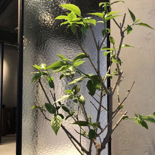 水波纹超白油画艺术玻璃隔断屏风客厅玄关半墙卫生间门窗钢化定制