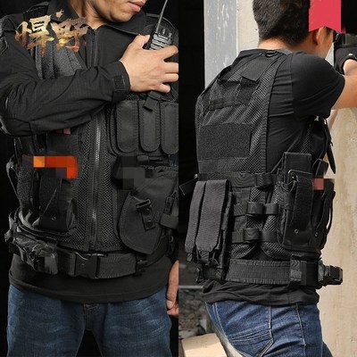 战术背心多功能防刺服网状透气夏季马甲军迷CS野战户外防弹衣防护