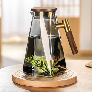 冷水壶玻璃耐加厚高温高颜值装水容器凉水杯大容量水瓶家用果茶壶