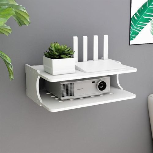 投影仪支架免打孔壁挂床头置物架放置台托盘吊架子墙上路由器挂架