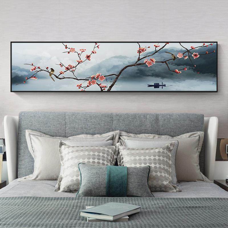 新中式茶室禅意装饰画水墨风景客厅沙发富春山居民宿花鸟横幅挂画,鲜花速递/花卉仿真/绿植园艺,割草机/草坪机,淘宝优惠券,粉丝福利购,淘宝优惠卷