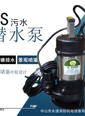 JS250SV小型泵站潜水泵380V三相抽水排污泵鱼塘手提式污水泵提升