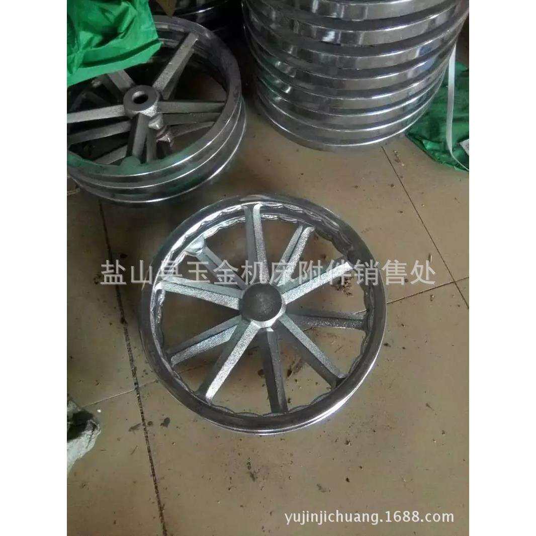 现货量批美观耐用机床铸铁电镀手轮圆边/方边车床镀铬铸铁手轮