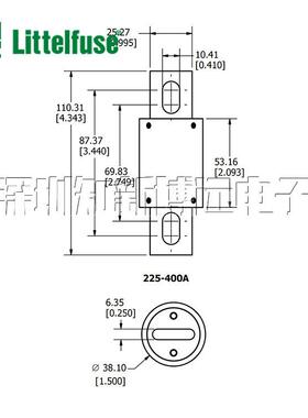 L50QS250.V 进口力特螺栓式保险丝管 500V 250A 快速熔断器保险丝