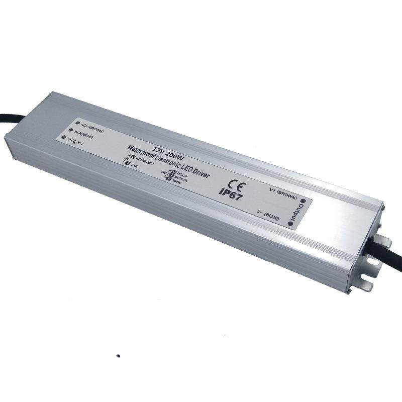 高品质防水开关电源12V200W防雨电源200W防水电源led灯条灯带电源