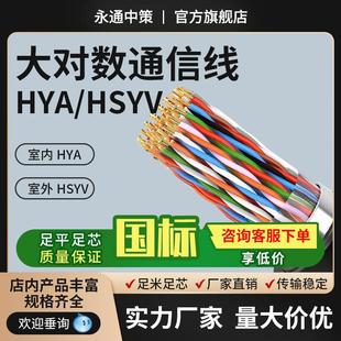 永通中策HYA/HSYV大对数通信电缆线5 10 30 50 200对室内外电话线