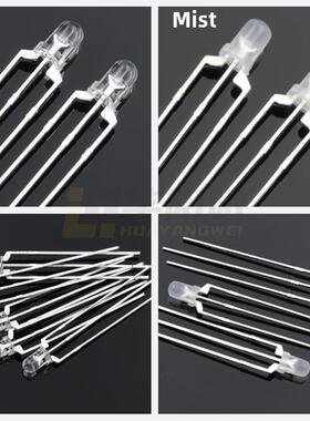 双色3脚灯珠F3/5/8/10/234/257mm圆头方形LED发光管指示灯共阳/阴