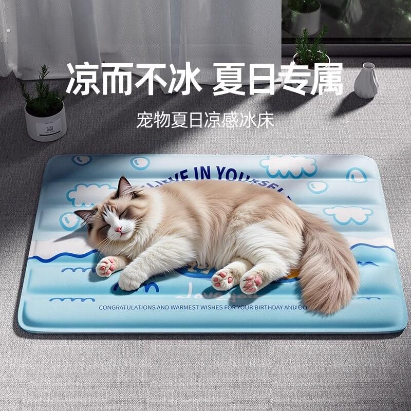 猫咪冰垫夏季猫窝睡觉降温神器宠物凉窝凉席狗窝狗狗垫子夏天睡垫