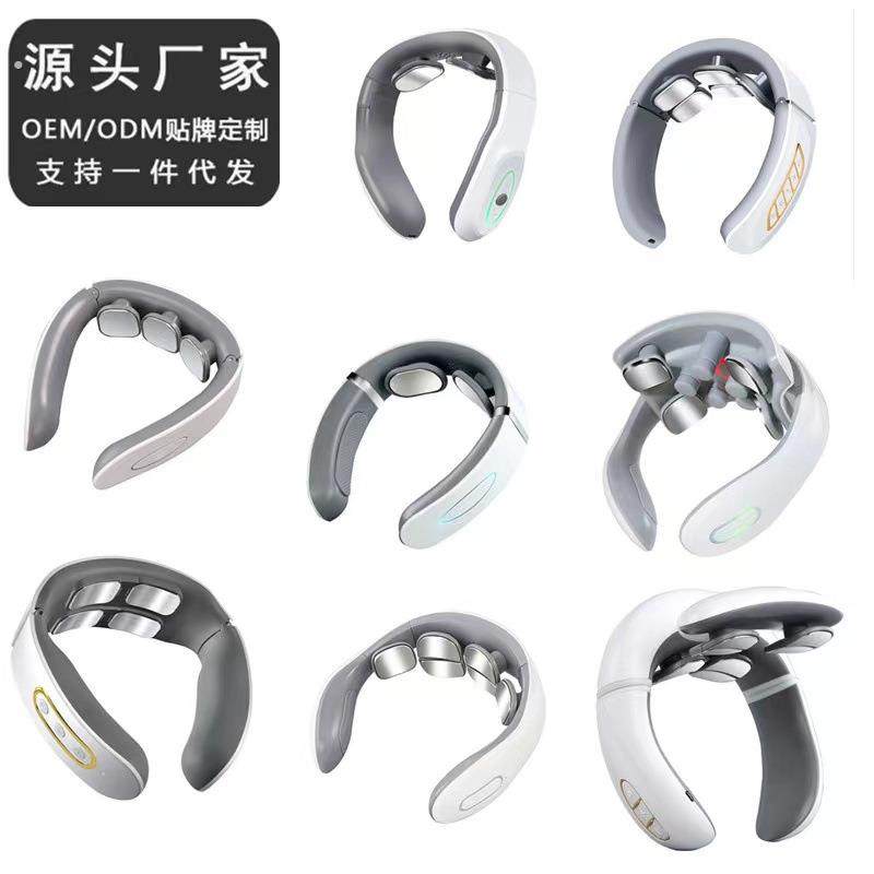 智能脉冲颈椎按摩仪新款脖子肩颈颈椎按摩揉捏热敷理疗颈部按摩器