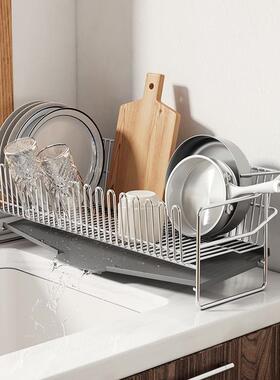 kt304不锈钢厨房碗碟架沥水架晾碗架窄边超窄水池碗筷碗盘子收纳