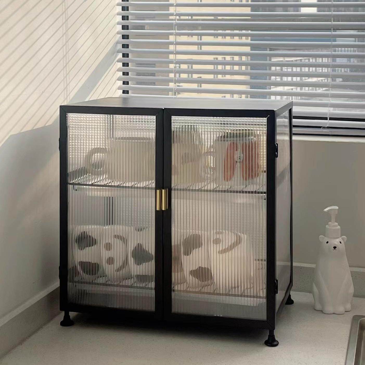 沥水碗架碗筷收纳盒厨房置物架大容量家用带门放餐具碗碟柜箱杯架