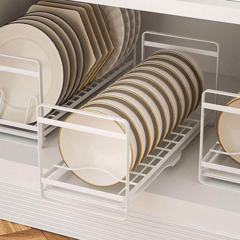 双层碗盘收纳放碗碟橱柜碗架小型柜内置物架厨房水槽沥水篮晾碗架
