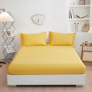 纯棉床笠单件北欧纯色全棉床罩150x200cm席梦思床垫保护套180x200