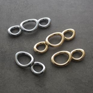 合金镜面筷枕创意个性 圆环筷子架酒店用具餐具摆台专业勺托筷架