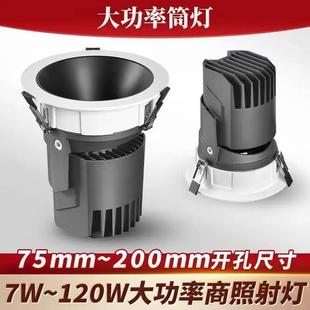 高显指大功率LED射灯大型商业超高层照明50W100W120W工程天花射灯