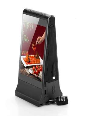 FYD-868 双面7寸带点餐呼叫广告播放功能桌面触摸屏充电广告机