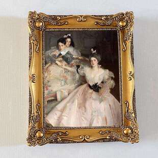 欧式美式长方形复古金色树脂相框挂壁浮雕美式简约组合创意画框