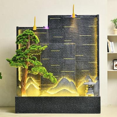 新款水景墙屏风假山流水喷泉水幕墙隔断庭院户外背景墙造景观摆件