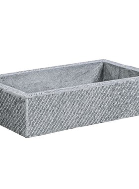 石头花盆摆件庭院布置花园装饰阳台别墅假山流水石头水槽石槽摆件