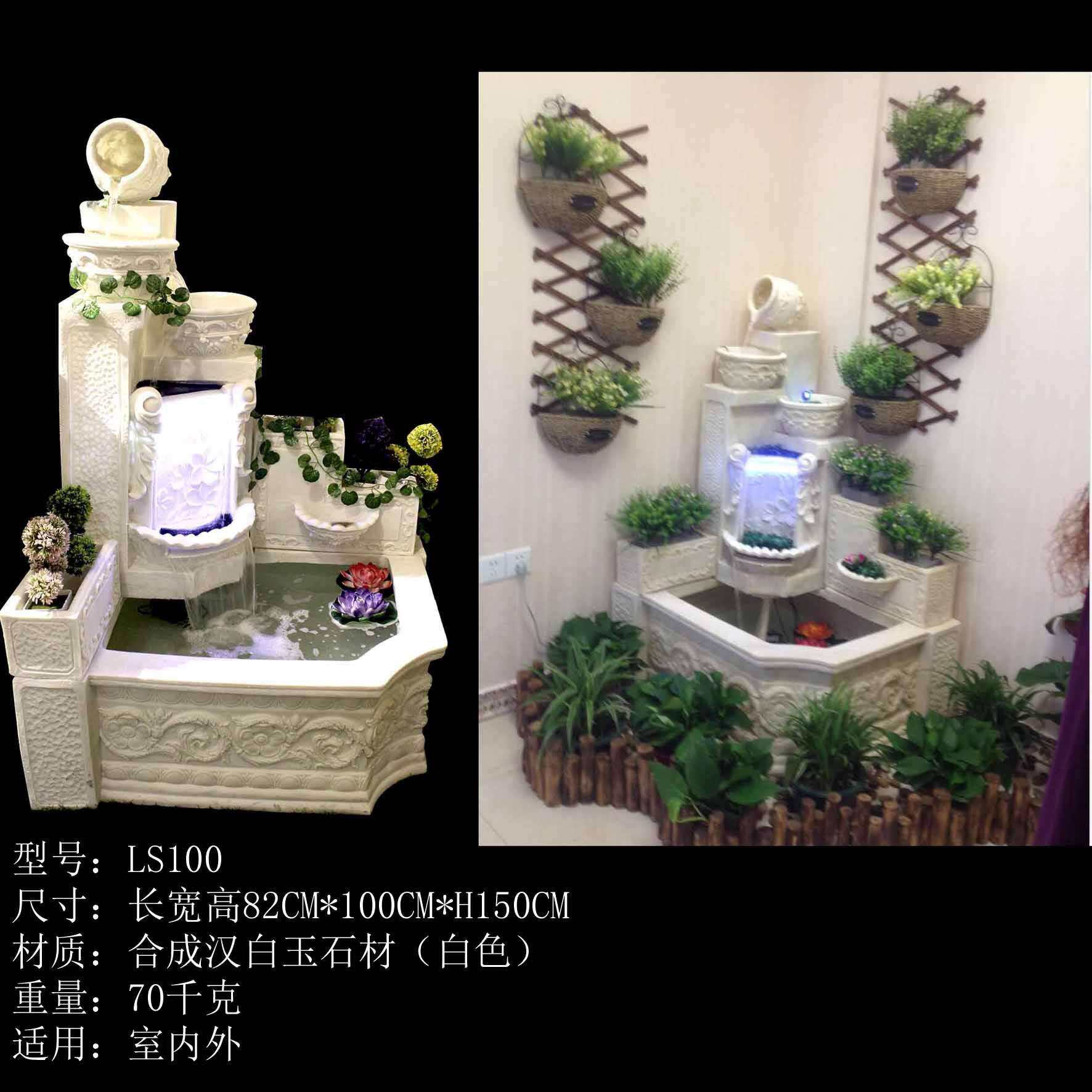 树脂欧式工艺品喷泉 砂岩别墅庭院水景室内加湿假山流水摆件喷泉