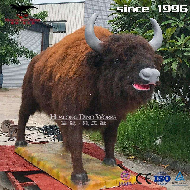 仿真牦牛机械电动模型纯手工工艺品不夜城大型动物生产