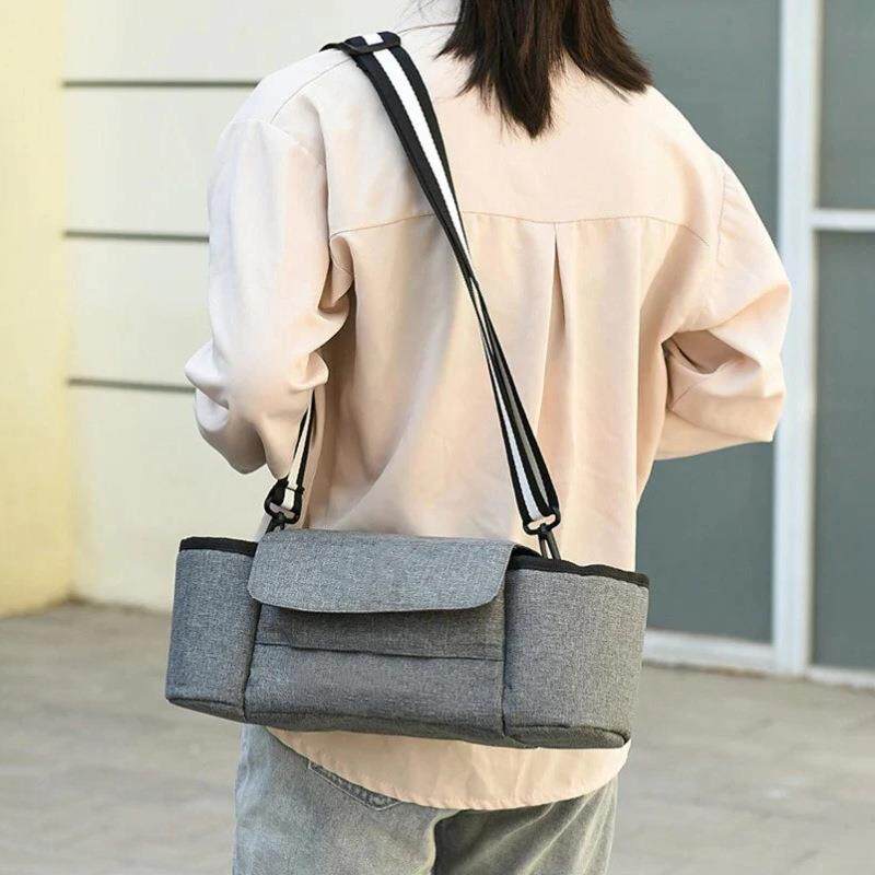 简约便携婴儿用品收纳包外出斜跨宝宝用品收纳筐家用大容量置物篮