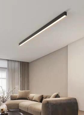 LED灯饰长条客厅吸顶灯现代简约大气长方形创意个性餐桌饭厅灯具