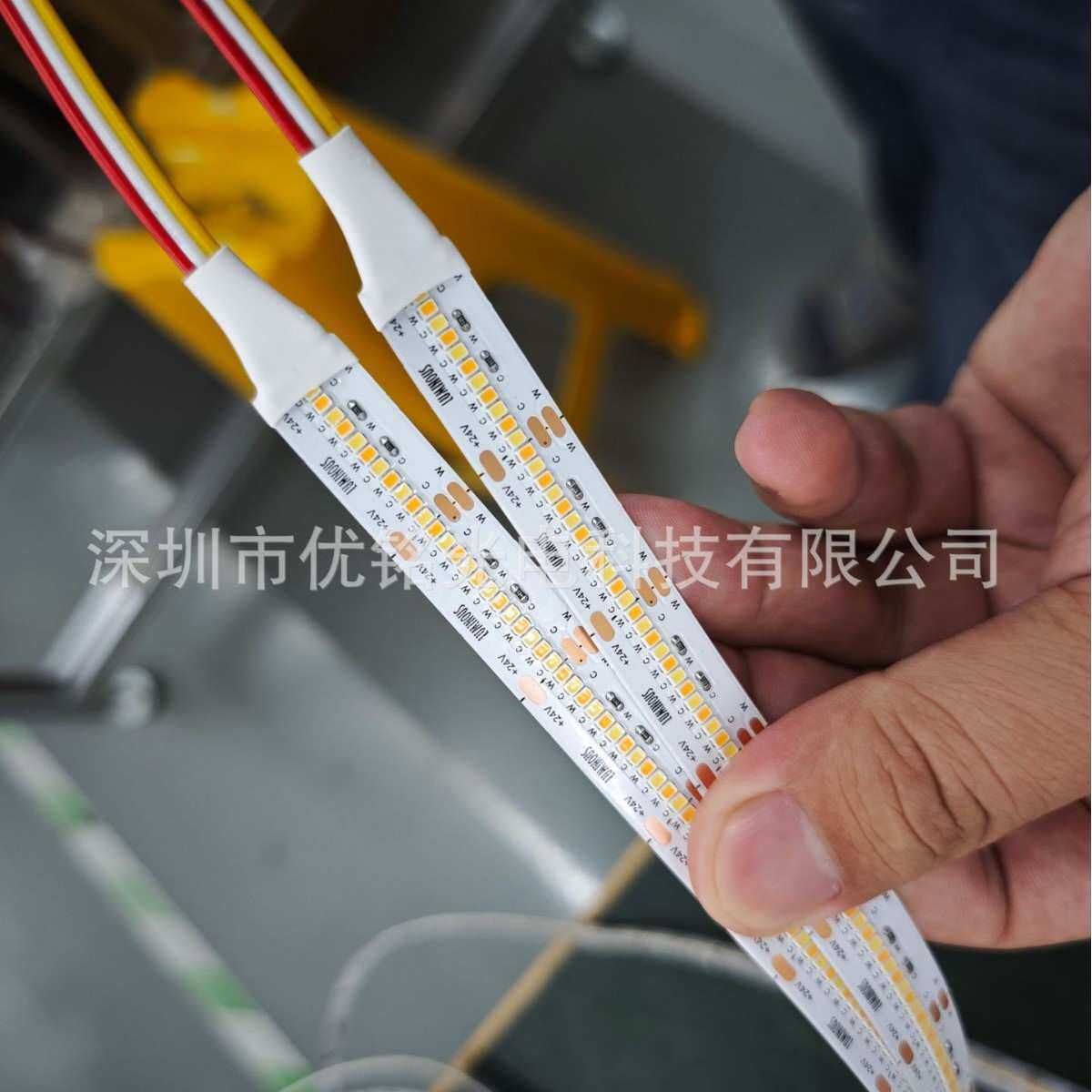 每米528灯高密度双色温灯带 24V 12mm 2700-6500k Ra95 20W/M高亮