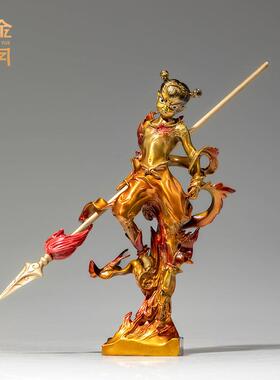 铜金岁月哪吒之仙童降世黄铜摆件哪吒神话人物铜工艺品家居铜装饰