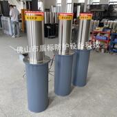 盾标防护工厂生产自动液压升降防撞桩半自动伸缩路障可移动止车柱
