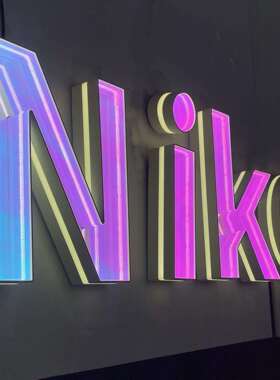 跨境LED无限镜霓虹灯千层镜发光字母深渊镜 3D打印字母镜面隧道镜