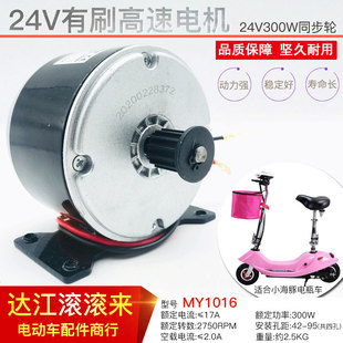 羚鹰小海豚同步轮电机24V300W高速电机电动车马达
