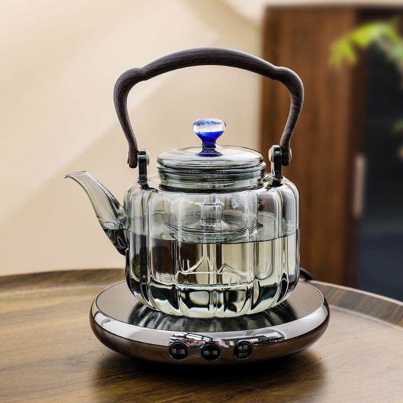 围炉煮茶电陶炉玻璃茶壶家用室内烤茶电陶炉煮茶器煮茶炉茶壶套装