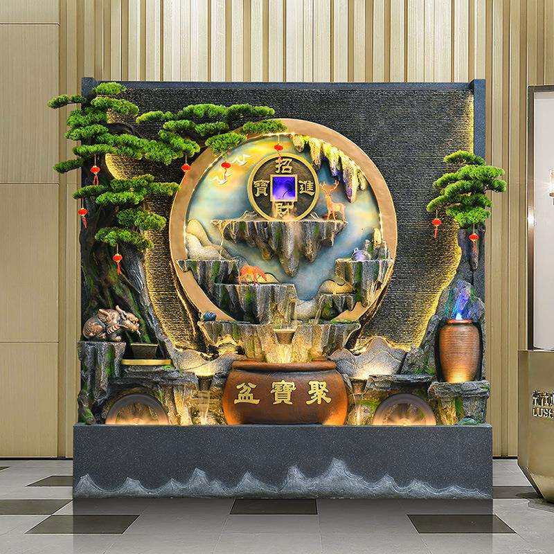 假山鱼缸流水摆件落地流水墙水幕墙屏风水景庭院酒店大堂流水生财,鲜花速递/花卉仿真/绿植园艺,割草机/草坪机,淘宝优惠券,粉丝福利购,淘宝优惠卷