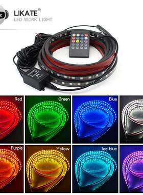 LKT 汽车LED底盘灯60*90cm90*120cm1拖4七彩声控底盘氛围灯装饰灯