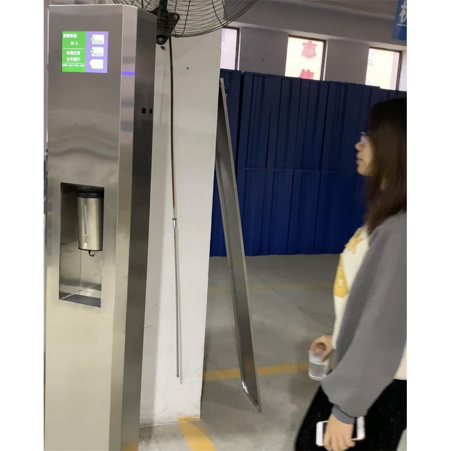 厂家现货供应红外测温门人体温控探测立柱体温筛查仪测体温门