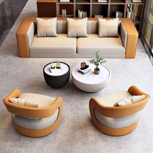 意式轻奢大户型沙发组合客厅别墅港式直排宾利沙发家用办公沙发椅