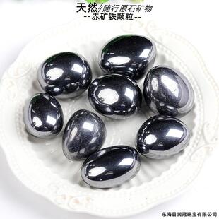 跨境热销赤铁矿滚石碎石 铁石打磨石随形摆件 鱼缸石景观装饰