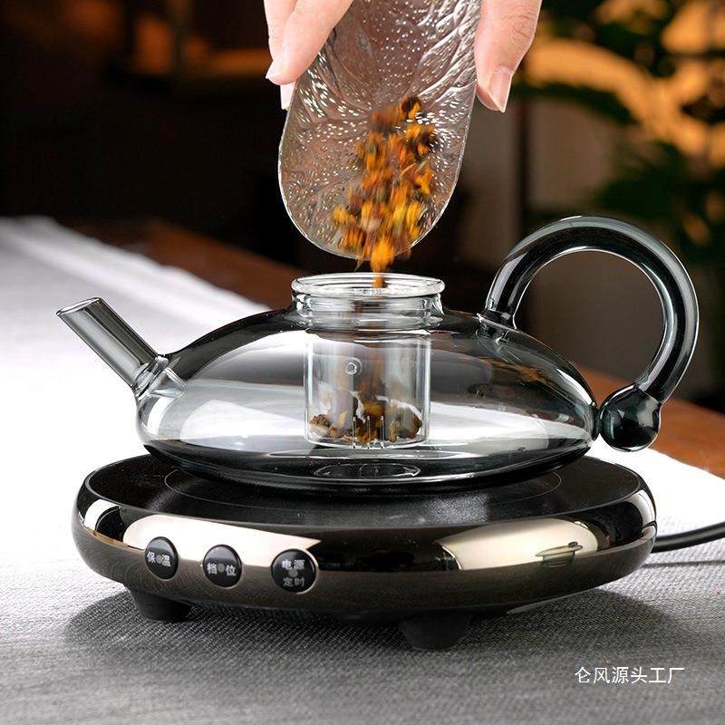 你电陶炉小型超薄煮茶炉2025新款煮茶器家用超小高端煮茶壶套装