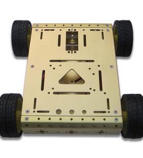 智能小车底盘4WD金属小车轻量搬运机器人寻迹避障小车